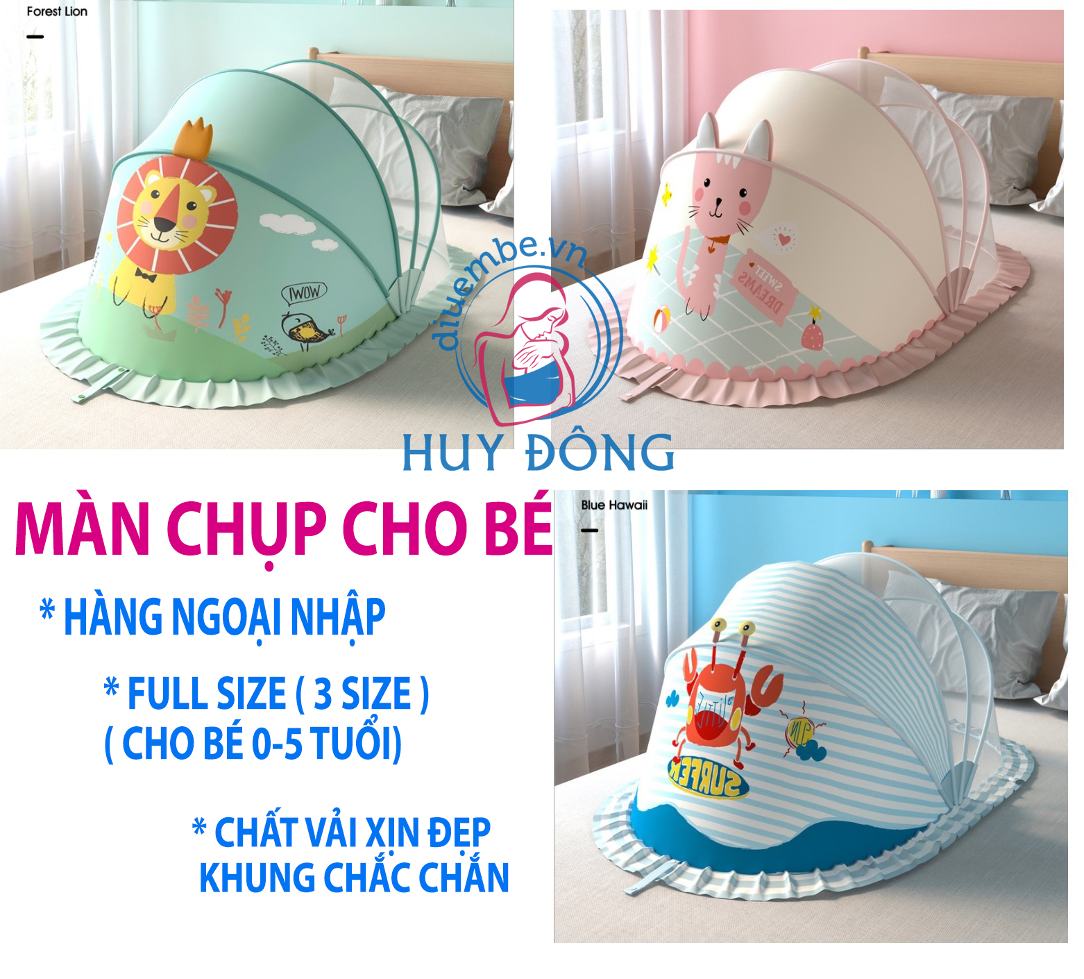 Màn chụp gấp gọn chống muỗi cho bé/ màn ngủ cho bé