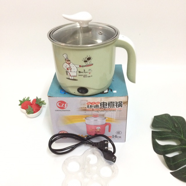 (Nhập FAB21H giảm 10%) Nồi nấu mì, cốc nấu mì văn phòng, nấu lẩu mini 1.6lit và 1,8lit (đồ dùng nhà bếp )