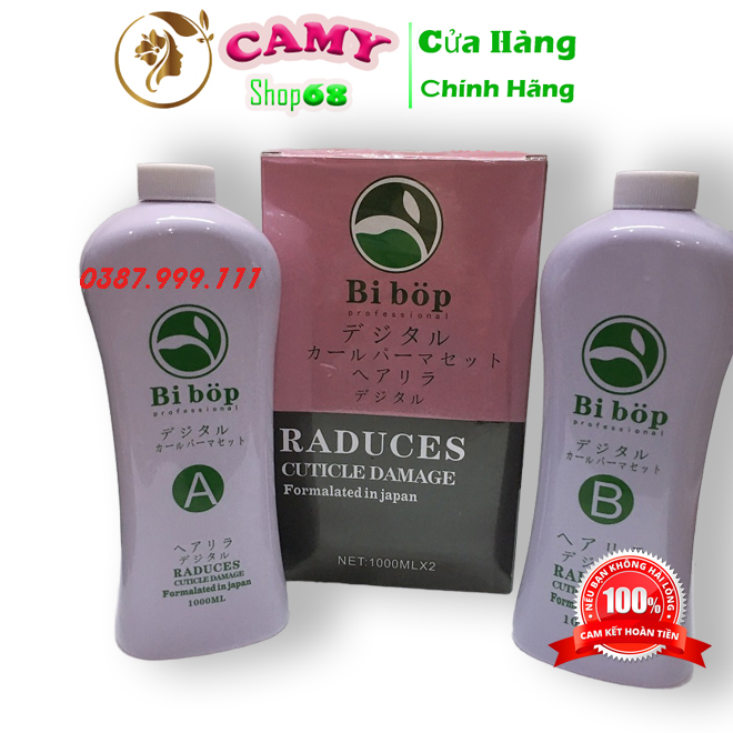 Cặp thuốc uốn nóng bibop mới 1000mlx2 sóng căng đẩy sóng siêu hot chính hãng camy shop68
