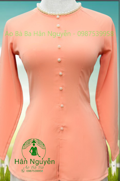 Áo bà ba lụa trơn tắm ý dây kéo