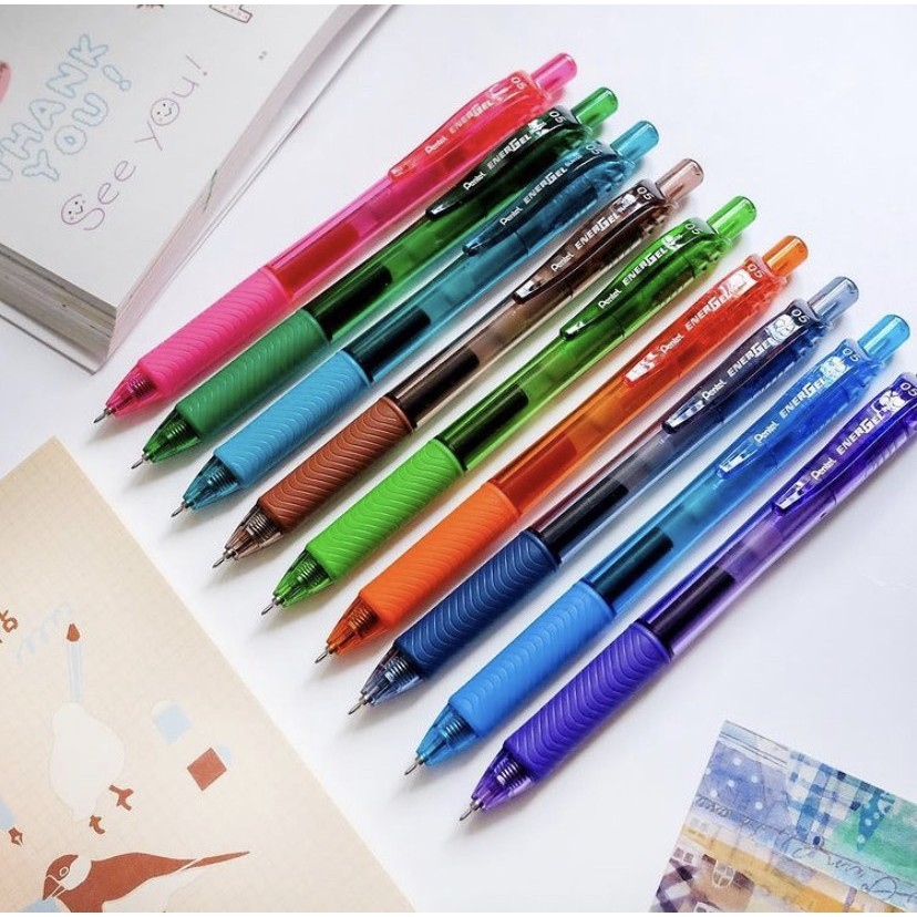 Bút Pentel Energel 0.5mm 12 màu nhanh khô siêu mượt hàng chính hãng 100