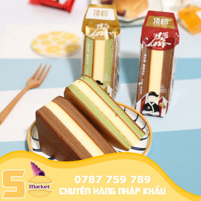 【1 Bịch】[ BÁNH MỀM VÀ RẤT NGON]  Bánh Bông Lan Tam Giác Vị Trà Xanh Vị Socola Đài Loan - Đồ Ăn Vặt【Sò Market】