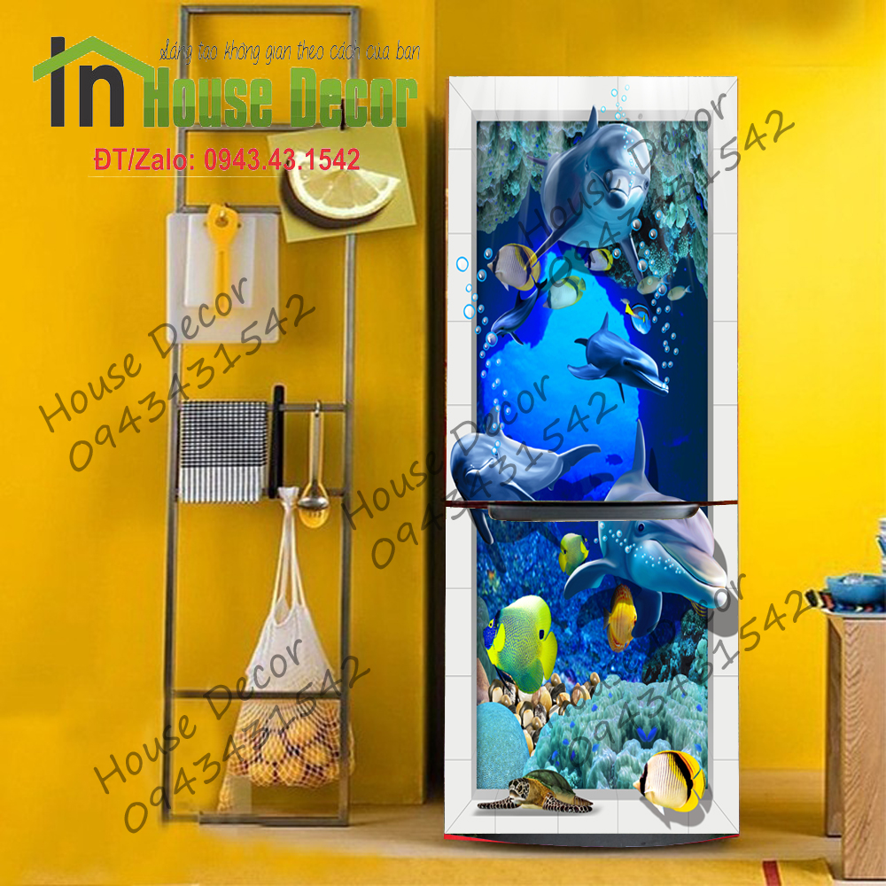 Decal Dán Tủ Lạnh Chống Thấm Nước Chất Liệu Decal Bóc Dán - Phù Hợp Mọi Loại Tủ - Decal dán tủ lạnh kệ tường tủ quần áo, decal dán, giấy dán, trang trí nội thất, giấy dán nội thất, trang trí nhà cửa KÍCH THƯỚC 60 X 180