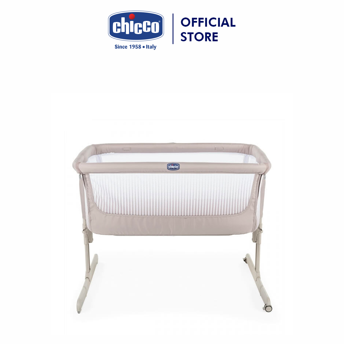 Cũi kề giường đa năng Chicco Next2Me air màu be