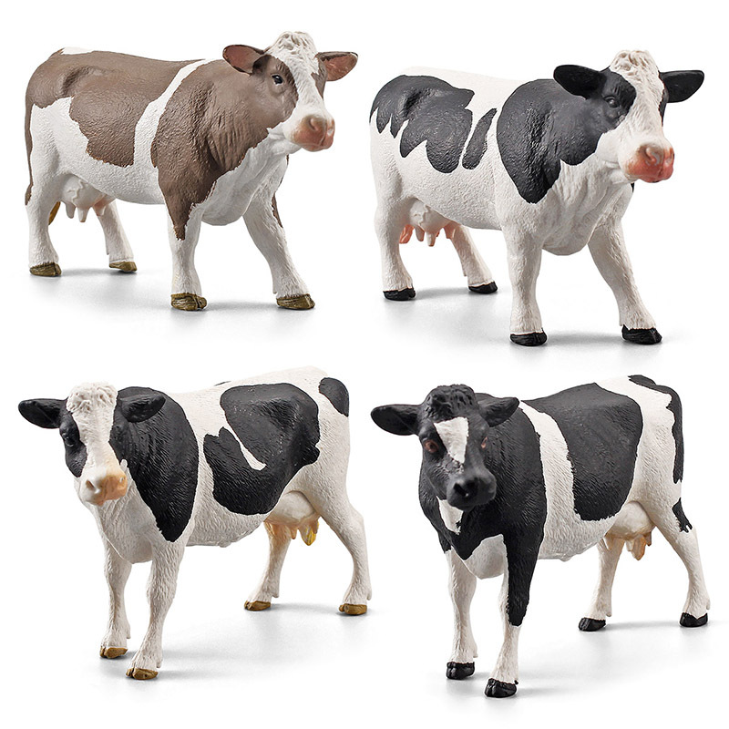Set 1 6 mô hình bò sữa bằng nhựa an toàn đáng yêu dành cho trẻ em  MixASale