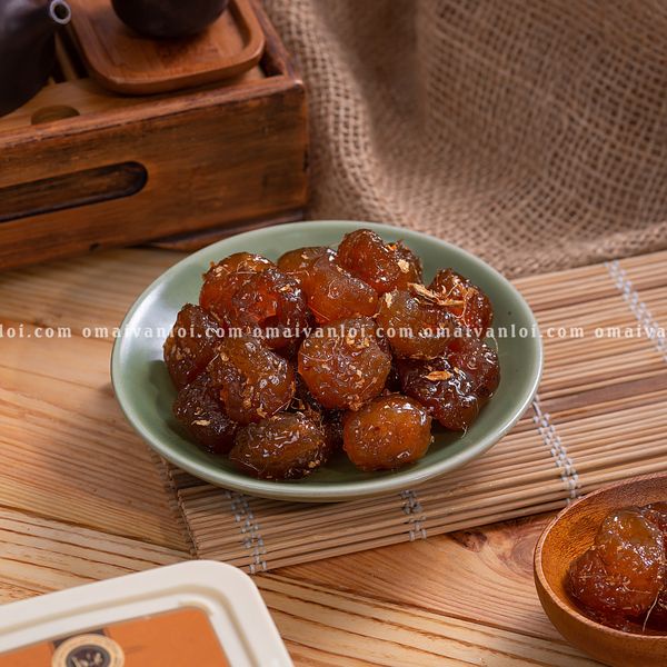 Ô mai vạn lợi - mơ tươi xào gừng chua ngọt - hộp 350gr / 500gr