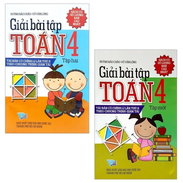 Fahasa - combo sách hay giải bài tập toán 4: tập 1 và 2