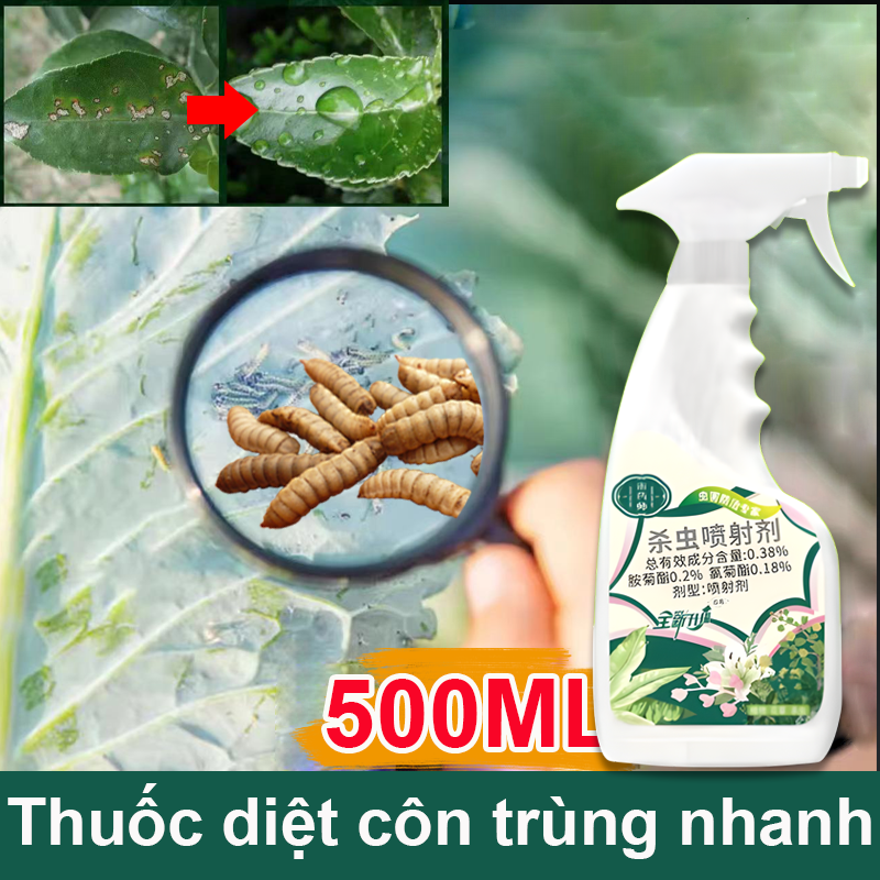 🐞thuốc diệt sâu🐞thuốc trừ sâu thuốc sâu thuốc trừ sâu sinh học 500ML diệt côn trùng cho cây trồng an toàn và không gây kích ứng không hại người không hại hoa nhện đỏ sâu bướm cải ve ruồi đen nhỏ kiến Không pha loãng Xịt trực tiếp