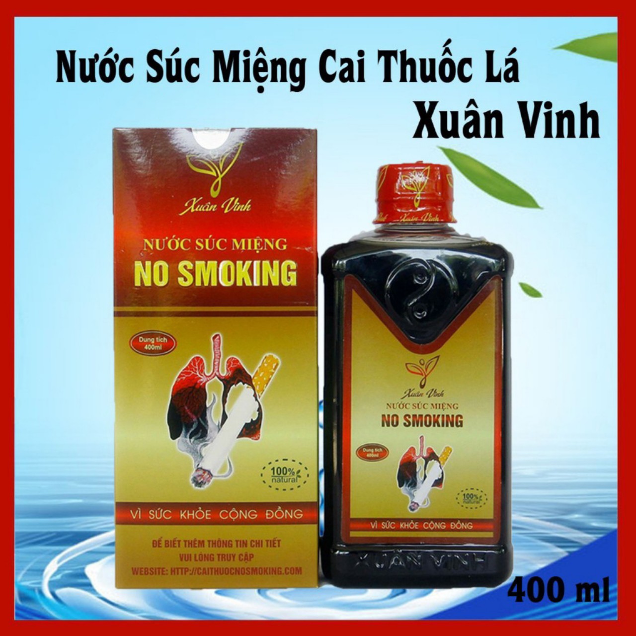 Nước Súc Miệng Cai Thuốc Lá Xuân Vinh 400ml [Chính Hãng]