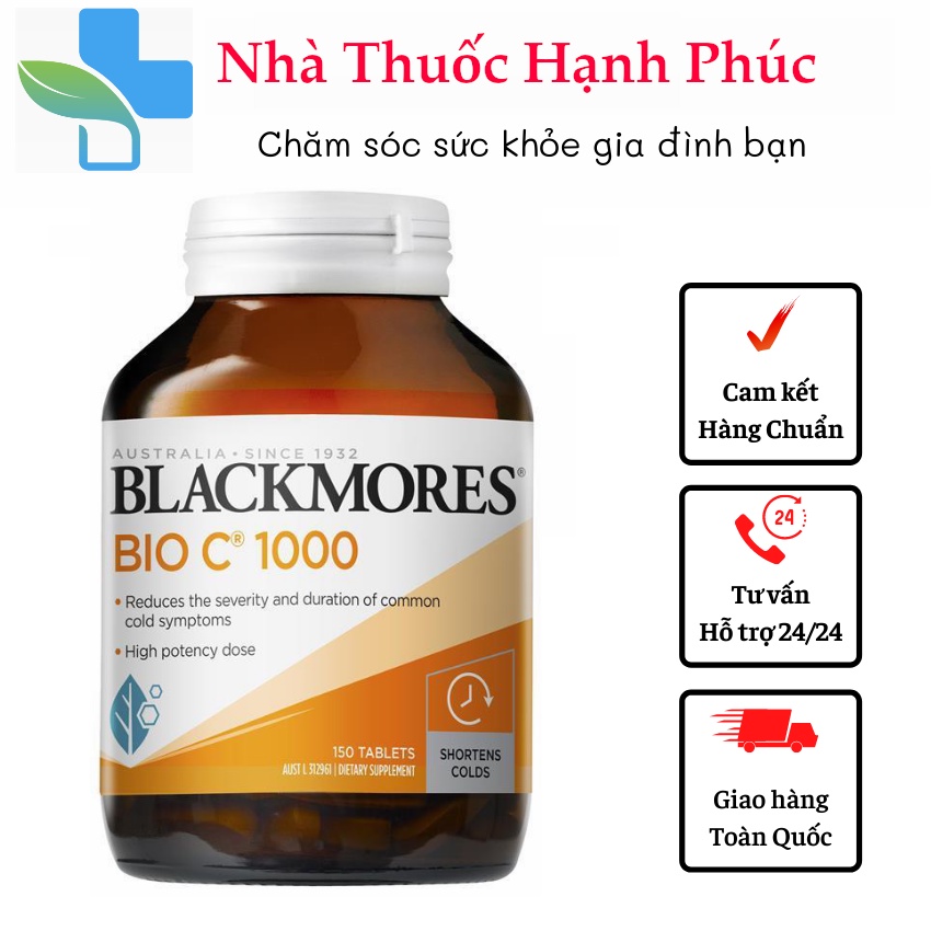 Blackmores bio c 1000 - viên uống bổ sung vitamin c 1000 mg 150 viên -tăng miễn dịch , tăng đề kháng - nội địa úc