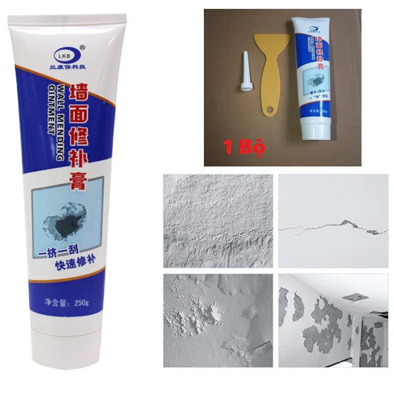 Keo trám tường Keo vá vết nứt tường nhà chống thấm, chống ẩm mốc dạng tuýp tiện lợi 250g - TH2K