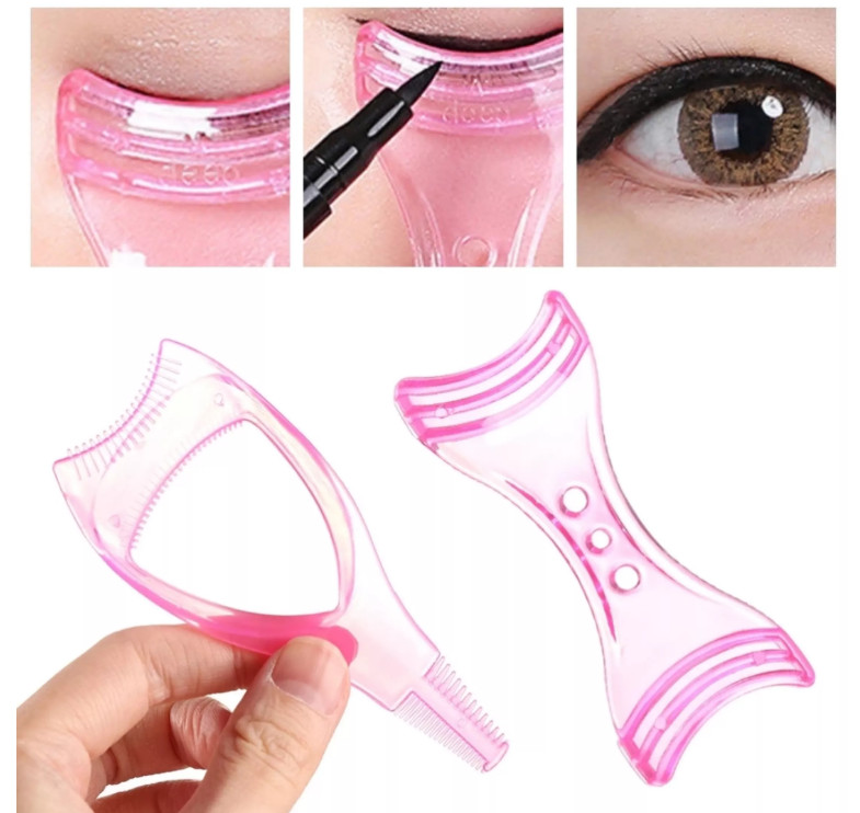 Dụng cụ hỗ trợ vẽ mí mắt và mascara cho người mới học trang điểm - dụng cụ trang điểm mắt