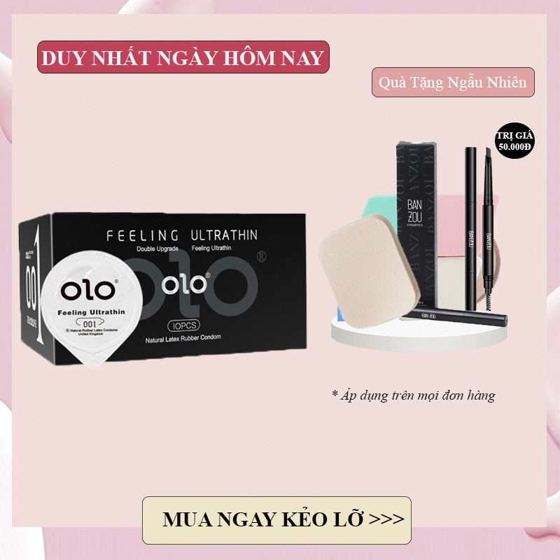 BAO CAO SU OLO 001 (có che tên sản phẩm)(MUA 1 HỘP TẶNG 1 VIÊN)  FREESHIP TOÀN QUỐC SIÊU CẤP SIÊU MỎNG, CHỐNG XUẤT TINH SỚM (Tri ân khách hàng duy nhất hôm nay) (BẢO HÀNH 1 ĐỔI 1)