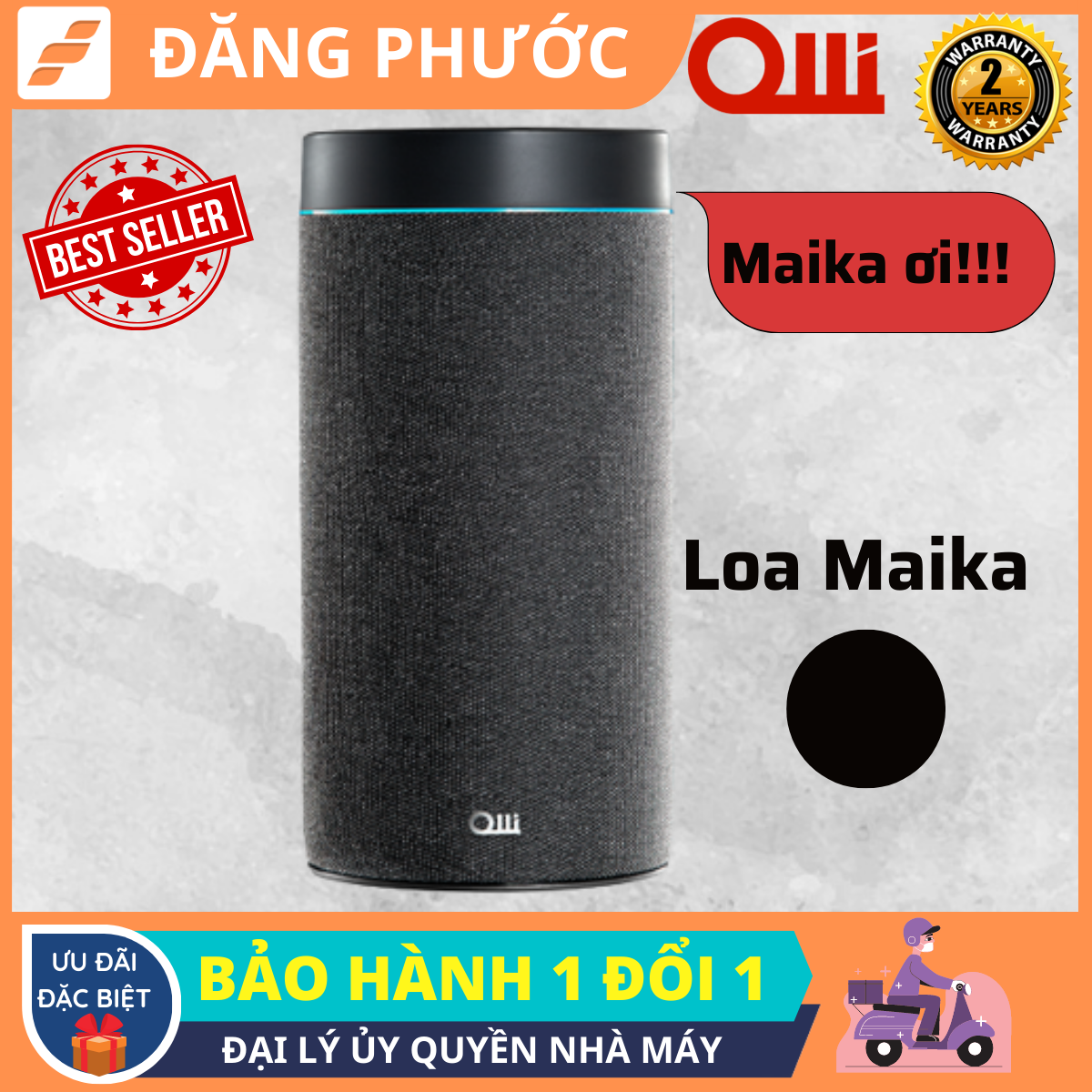[TẶNG QUÀ KHI MUA LOA]Loa Olli Maika thông minh giá rẻ, trợ lý ảo nghe nhạc, gọi điện thoại,điều khiển thiết bị trong nhà, Hỗ trợ Tiếng Việt|