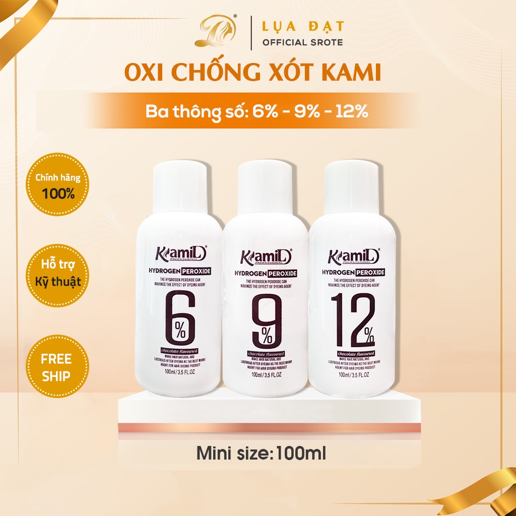 Oxi nhuộm chống xót hương thơm socola KAMI 100ml