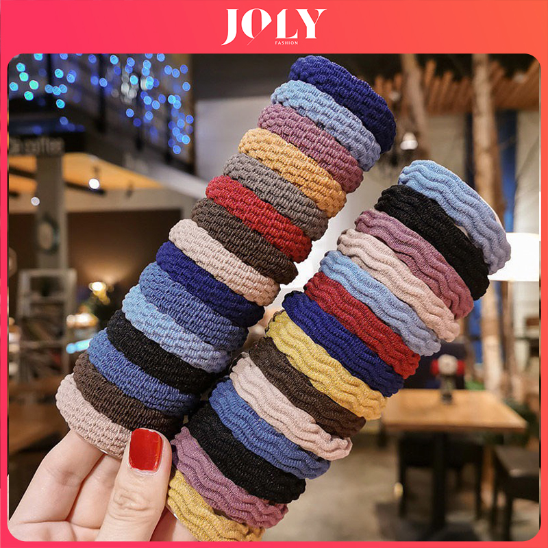 [25-29/5 Voucher 10%] Set 10 Dây buộc tóc nữ cột tóc giá rẻ đẹp bền tiện lợi cute nhiều màu DC41 JOLY