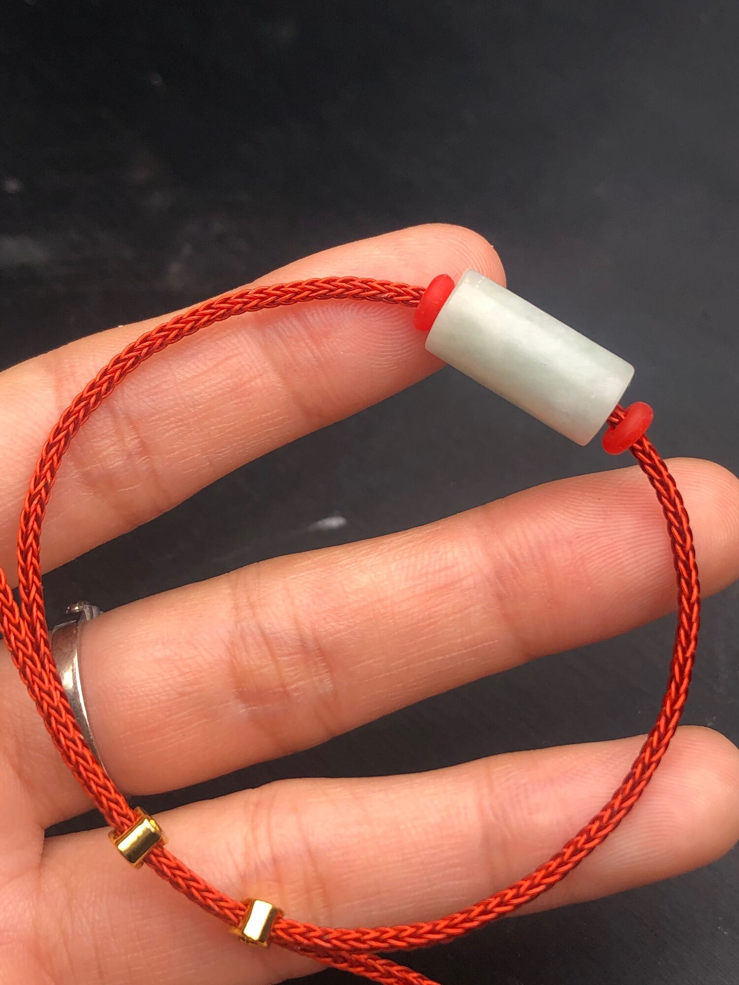 Vòng tay lu thống đá ngọc cẩm thạch freesize