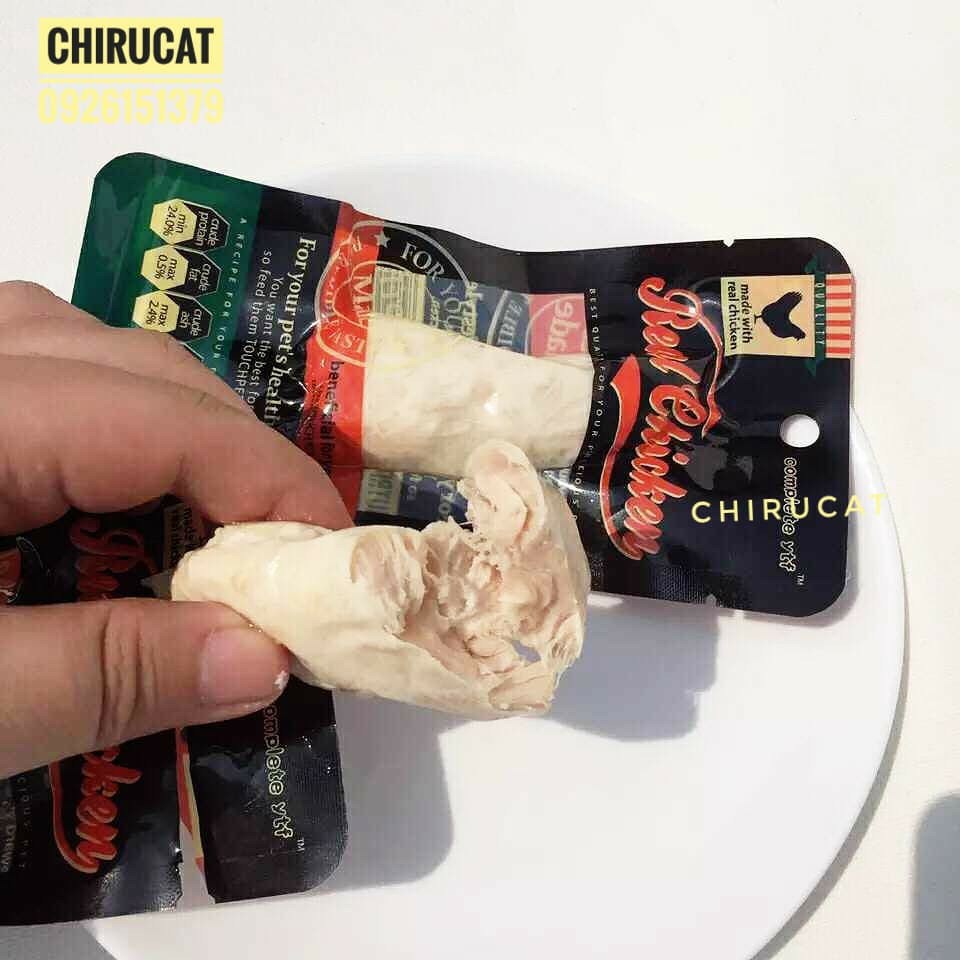 Ức Gà Hấp Ăn Liền - Thức Ăn Ưa Thích Cho Thú Cưng Chó Mèo 40gr