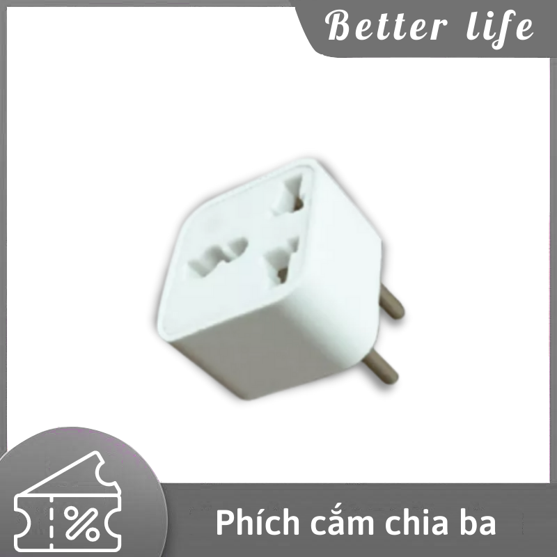Đầu nối đa năng chuyển đổi phích cắm 3 chấu sang 2 chấu Ominsu cao cấp - BetterLife