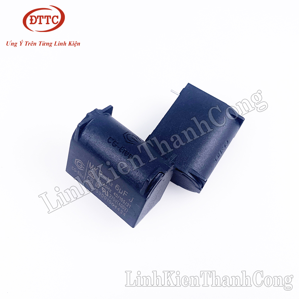 Tụ bếp từ cg 6uf 275vac 400vdc đứng