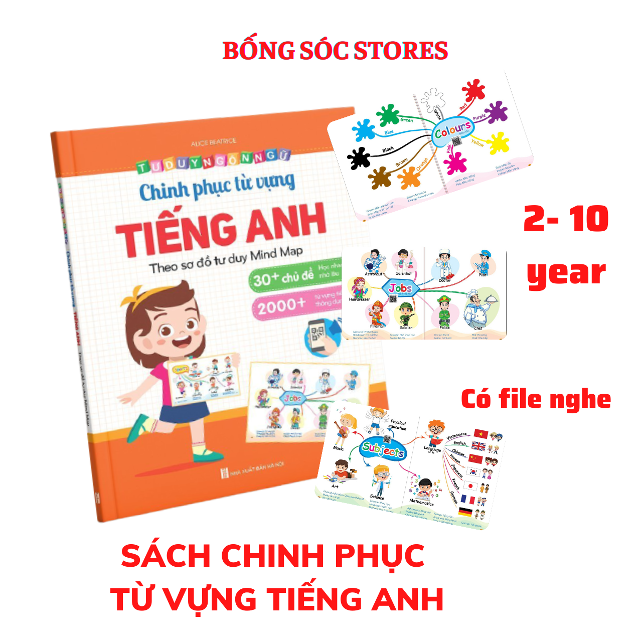 Bộ sách sơ đồ từ vựng tiếng anh. Sách học từ vựng thông minh cho trẻ