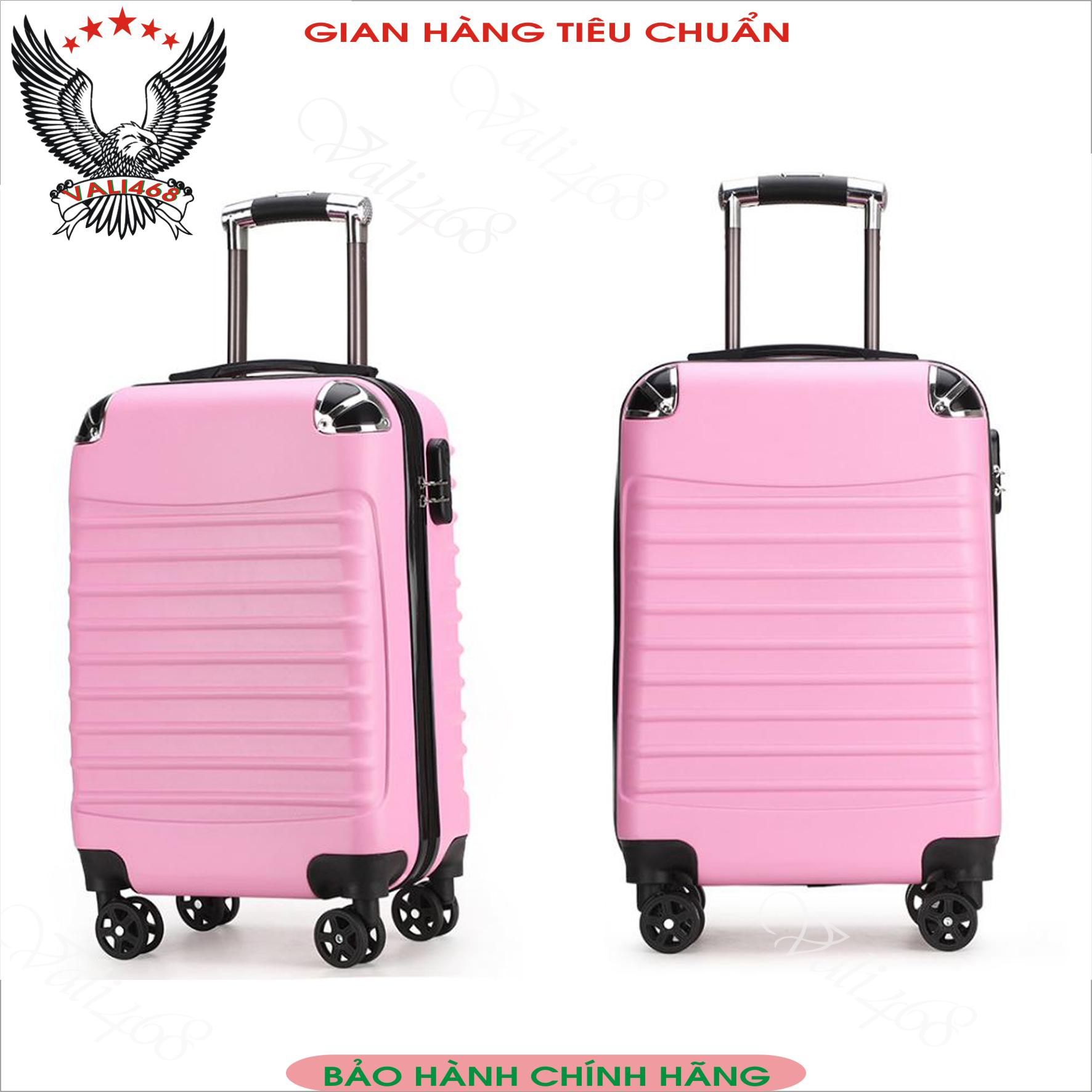 Vali nhựa kéo thời trang, trẻ trung, cá tính. Vali du lịch bọc góc. Size 20inch, 24inch.