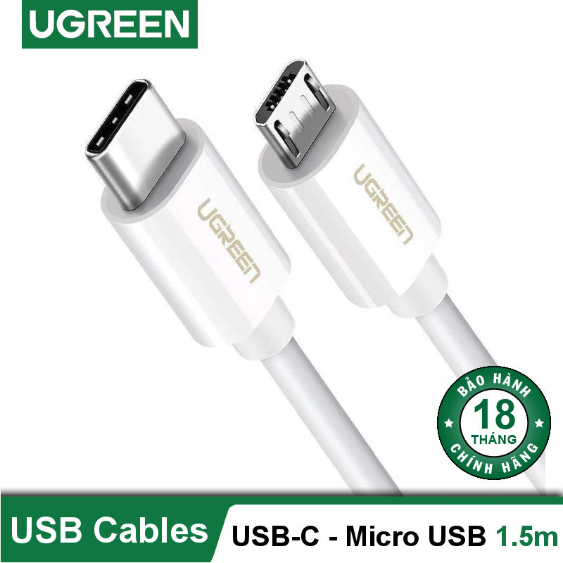 Cáp USB Type-C sang Micro USB dài 1.5m UGREEN 40419 Cáp USB Type-C sang Micro USB dài 1.5m UGREEN 40419
