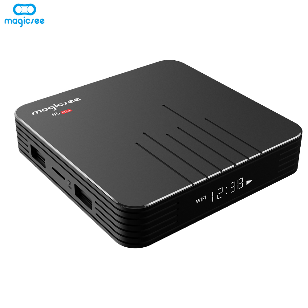 Android Tivi Box Magicsee N5 Max - Ram 4GB. Rom 32GB, Android 9.0 - Điều khiển Voice search