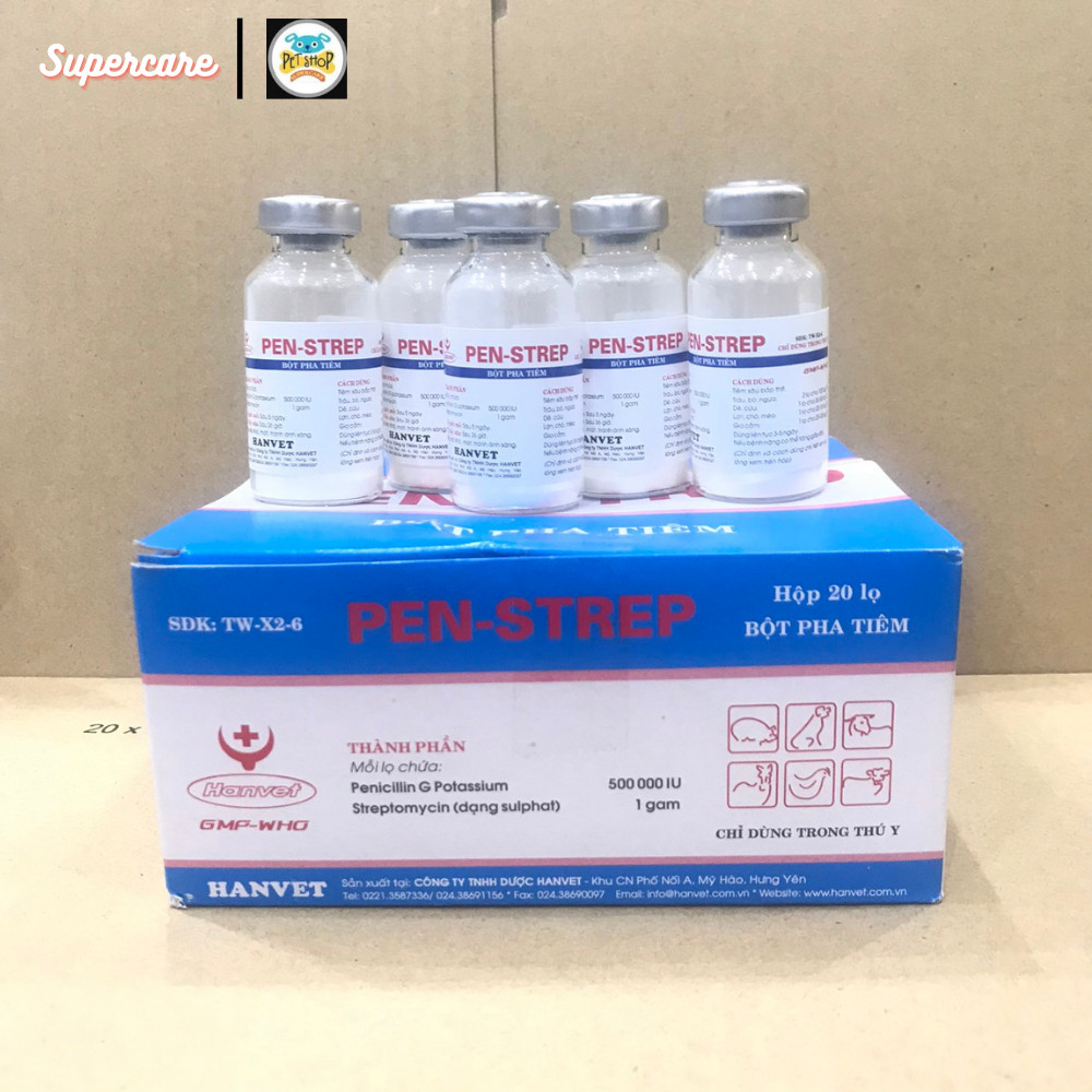 [HSD 06/07/24] [CÓ HỎA TỐC] 5 Lọ Streptomycin 1Gr - Tiêu Chảy Ecoli Tụ Huyết Trùng Ở Thỏ Gà