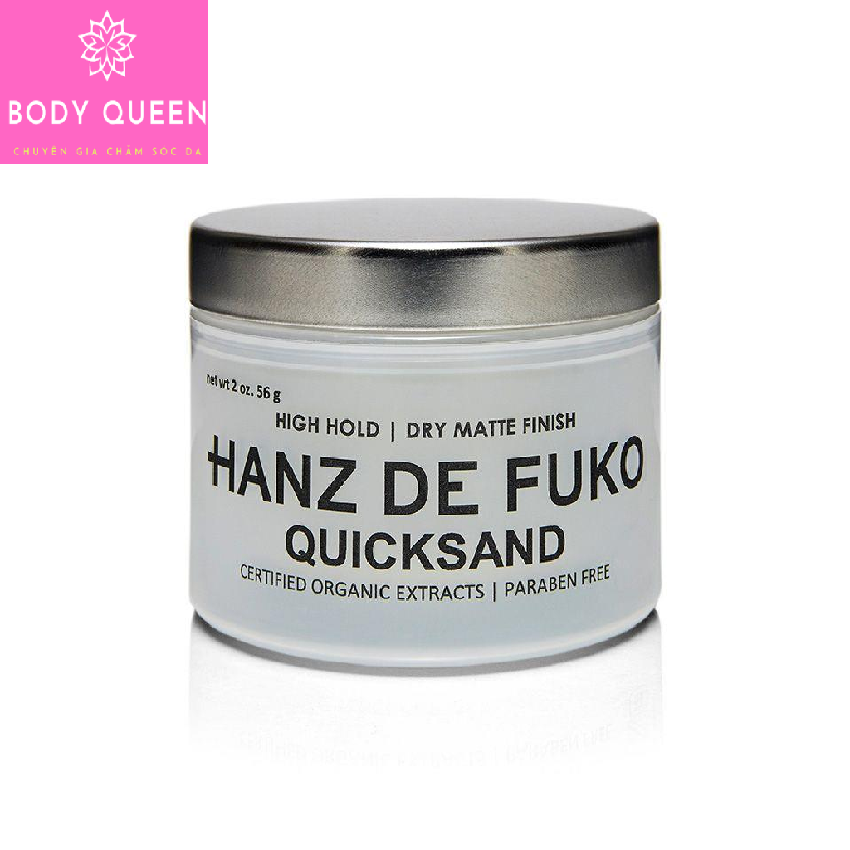 Sáp wax vuốt tóc nam Hanz de fuko Quicksand 56g USA giữ nếp tóc, tạo phồng cho tóc thưa mỏng dầu