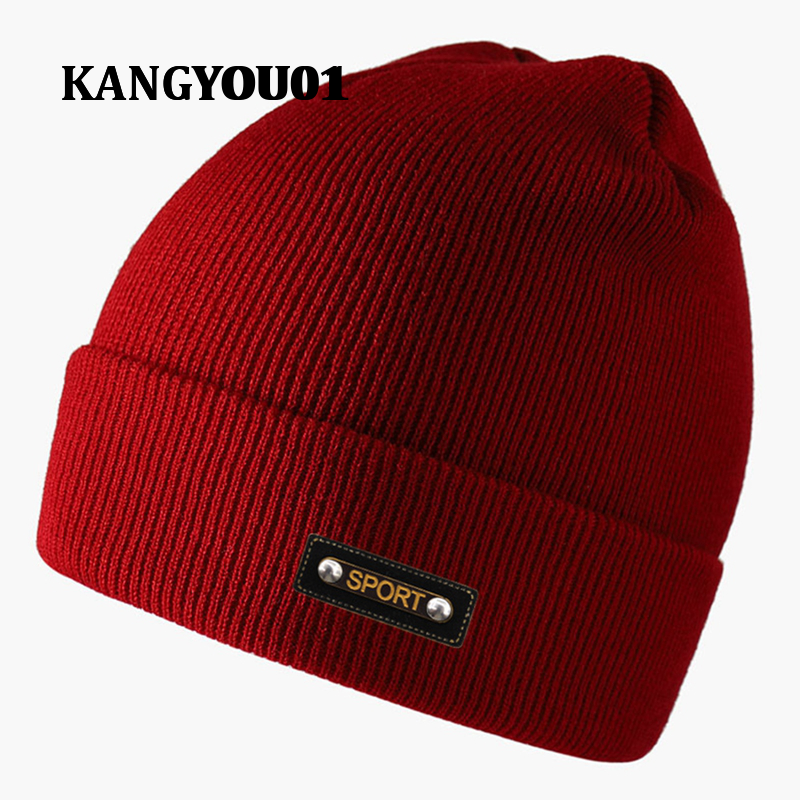 Kangyou01 mũ dệt kim mùa đông mũ len nam nữ mũ len mũ len mũ len ngoài trời mũ len đầu lâu ấm áp