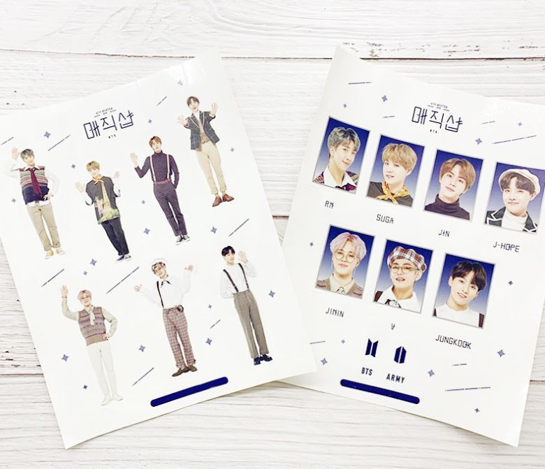 Set 2 tấm sticker hình dán trong BTS FESTA 2019