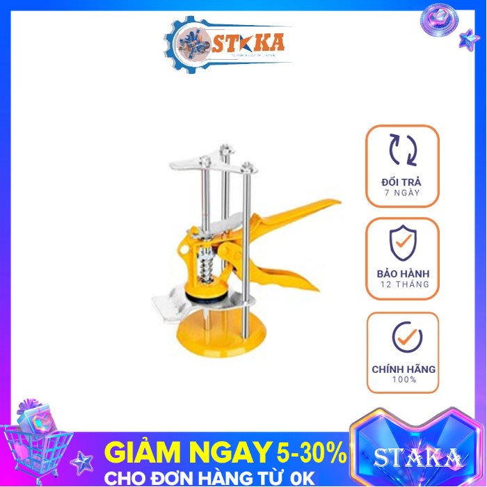 Kích Nâng, Kích Kê Gạch Ốp Lát Tường Bóp Tay, Con Đội Kê Gạch Men Ốp Tường Loại 3 Trụ, Nâng gạch vàng