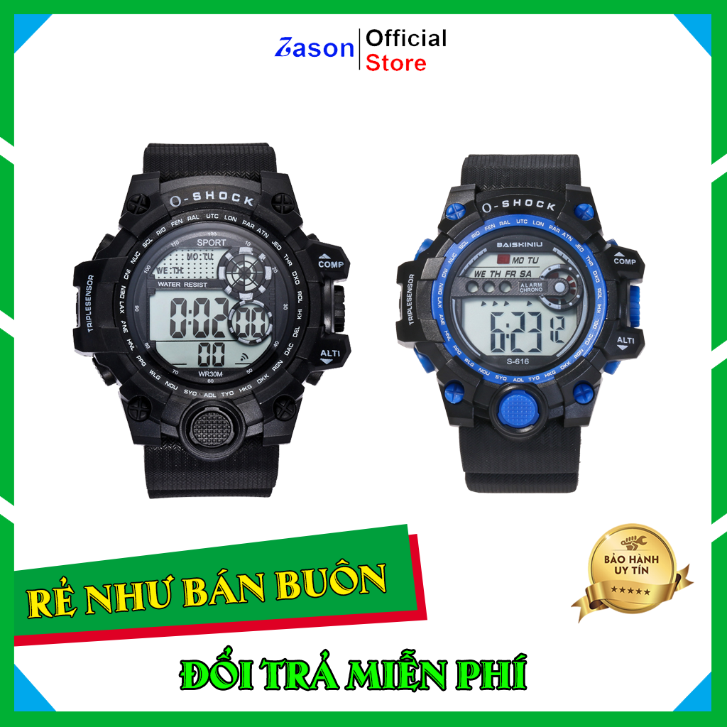 Đồng Hồ Trẻ Em Thời Trang O-Shock S96 - Đồng Hồ Điện Tử O-Shock S96 Đèn Led Dây Nhựa Cao Cấp, Đồng Hồ Bé Trai Đa Năng, Đồng hồ thể thao trẻ em nam thời trang, đồng hồ điện từ cao cấp bảo hành 1 tháng