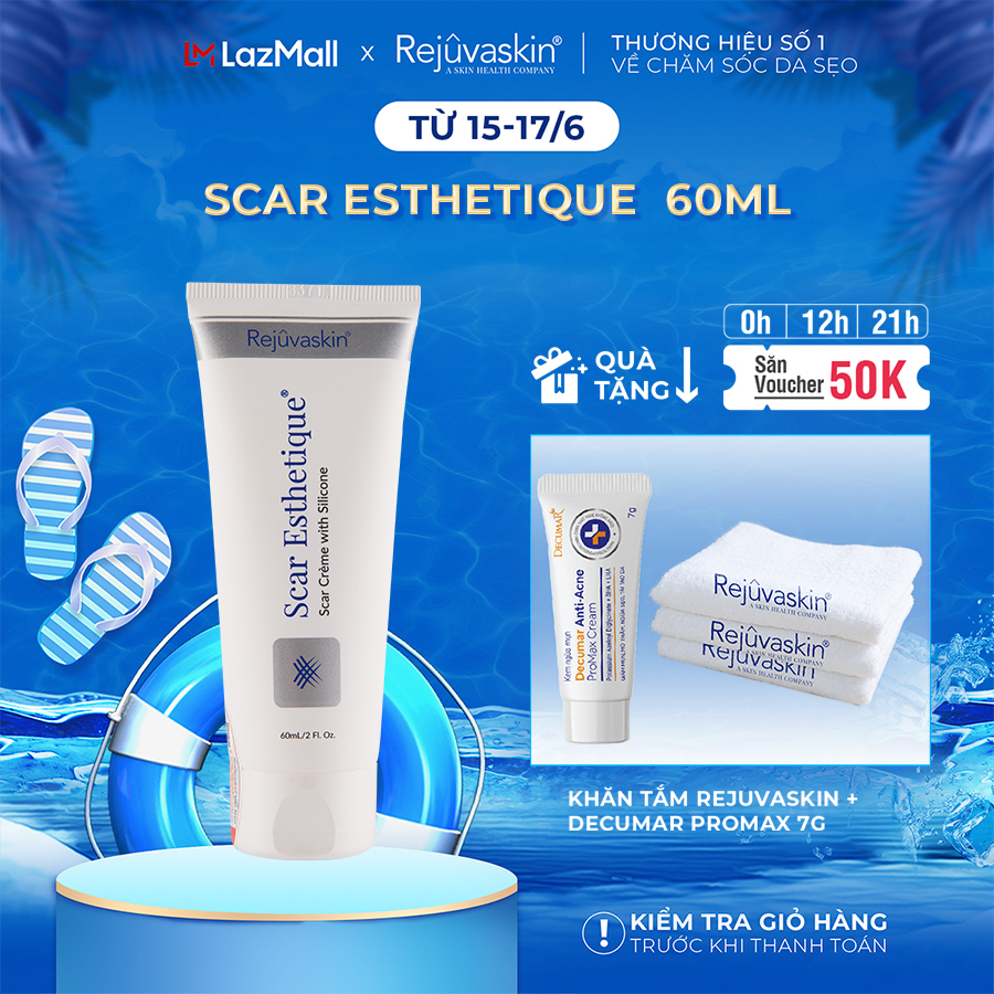 Kem xóa sẹo thâm/sẹo rỗ/sẹo lõm Scar Esthetique REJUVASKIN 60ml