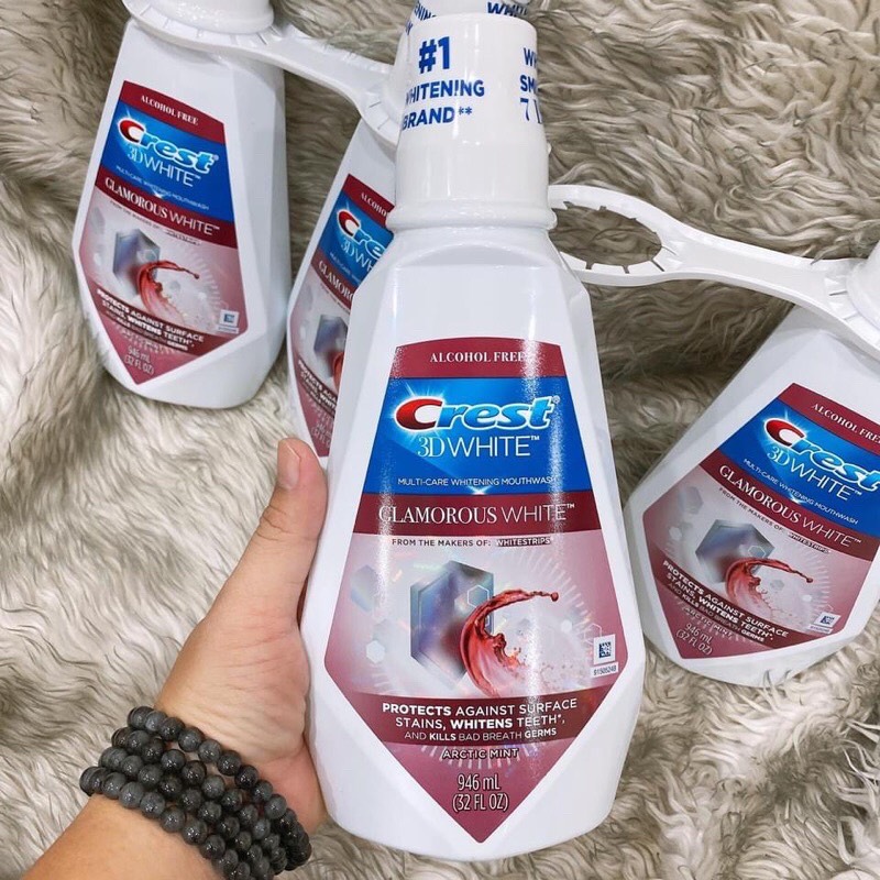 Nước súc miệng crest 3d white - hàng mỹ