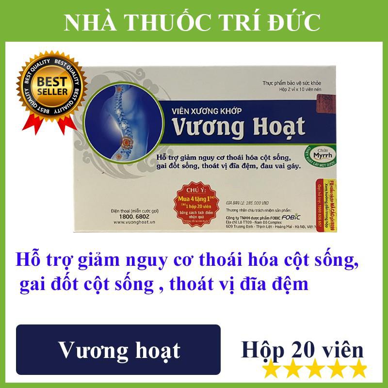 Viên xương khớp Vương Hoạt - Hỗ trợ giảm nguy cơ thoái hóa cột sống