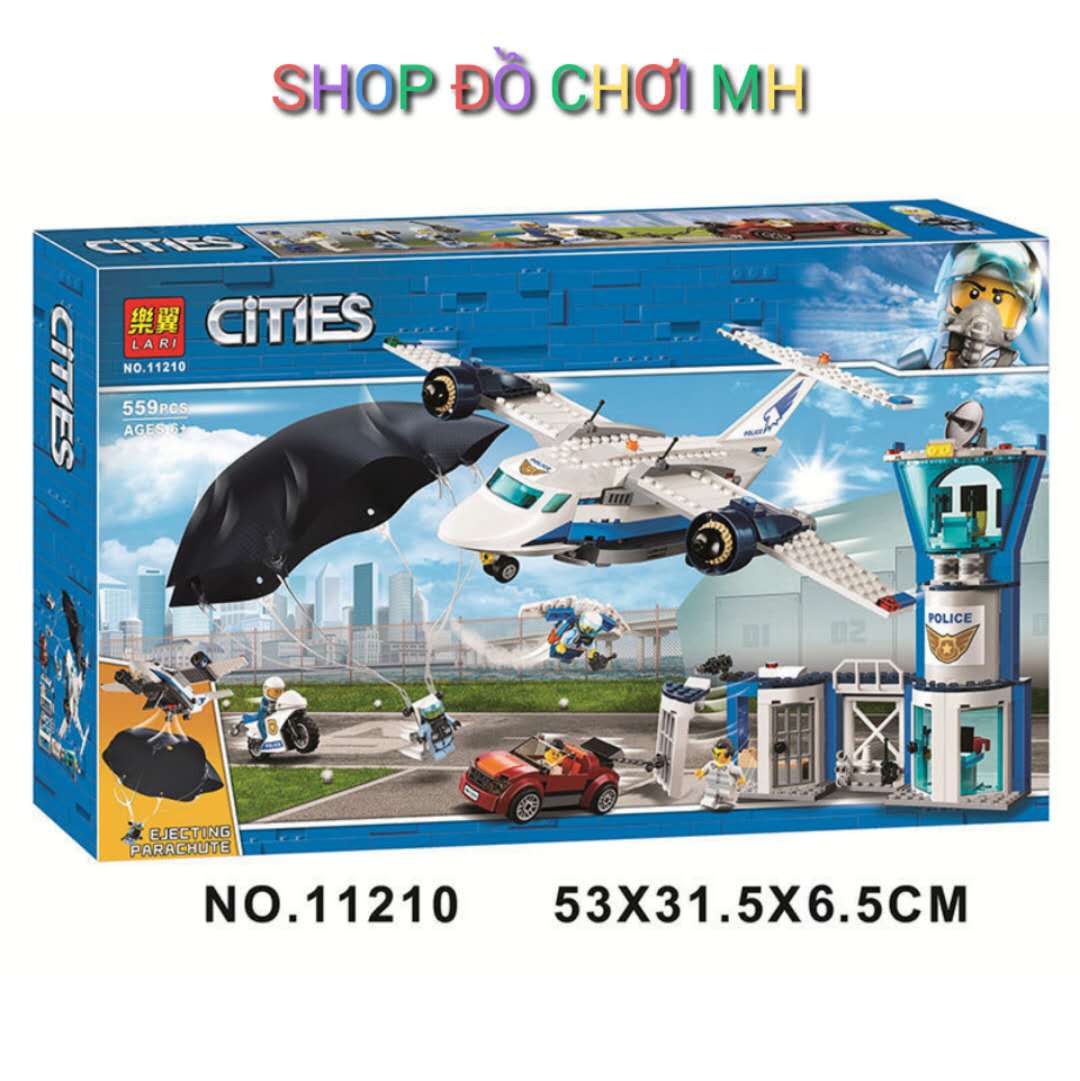 đồ chơi xếp hình lắp ráp lari cities 11210 - 559 chi tiết - bộ sưu tập biệt Đội nhảy dù bắt tội phạm