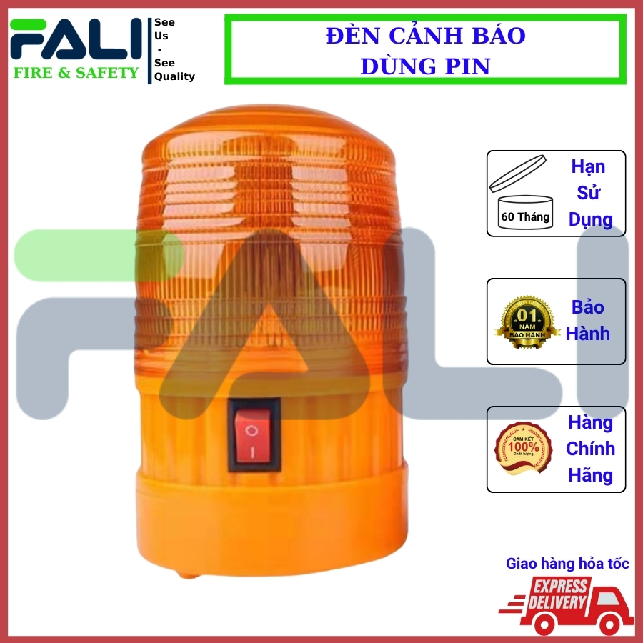 Đèn led cảnh báo tín hiệu dùng pin FL-DCB01, đèn tín hiệu công trình giao thông, đèn cảnh báo an toàn cho công trình