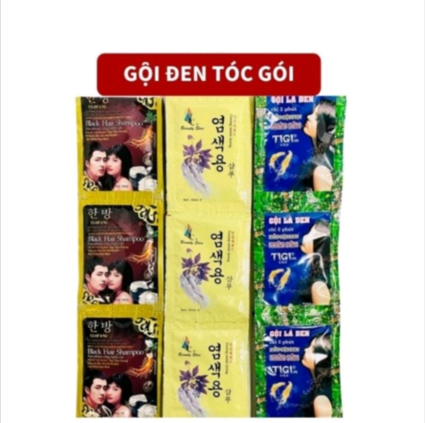 Dây 10 Gói Dầu gội đen tóc thảo dược