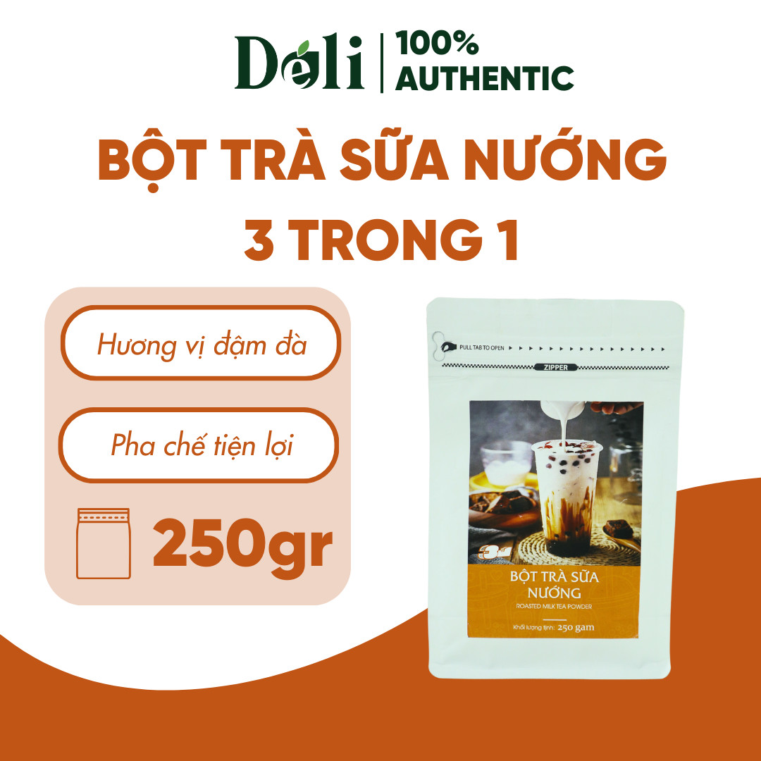 Bột trà sữa nướng 3in1 Déli - 250gr pha chế trà sữa tiện lợi, nhanh chóng