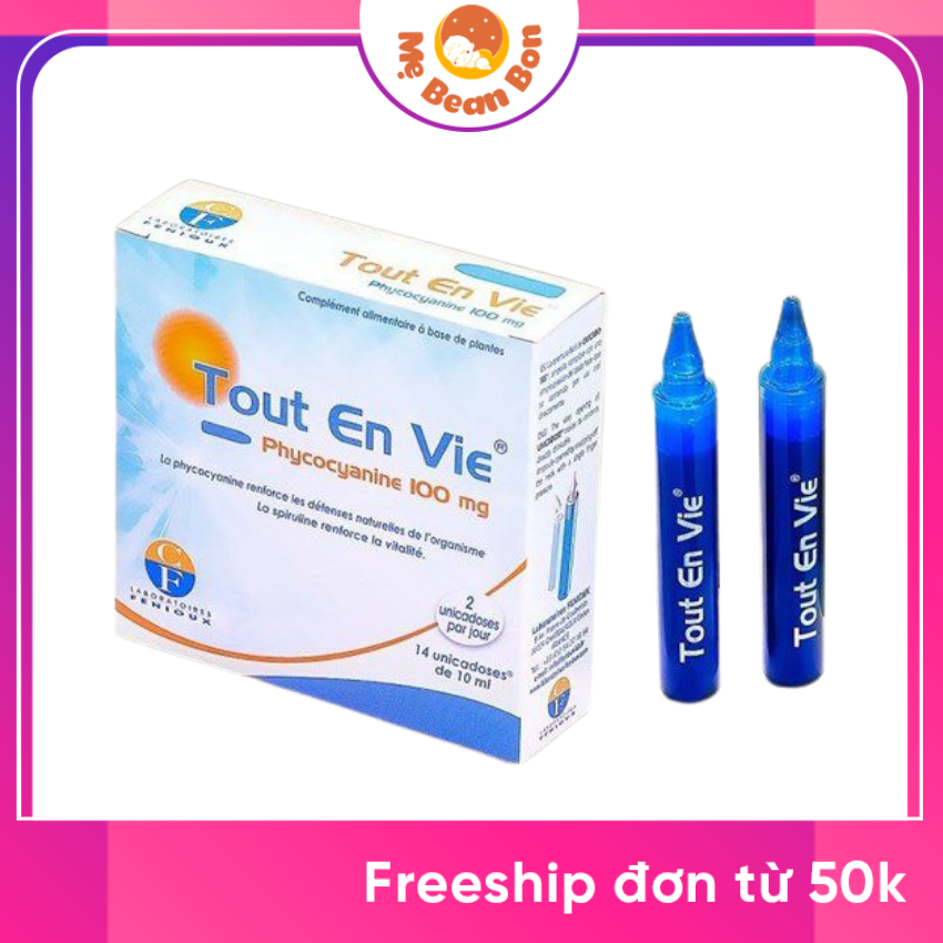 Tảo biển Tout En Vie, Pháp (14 ống dạng nước) kèm vitamin C với nhiều công dụng tuyệt vời