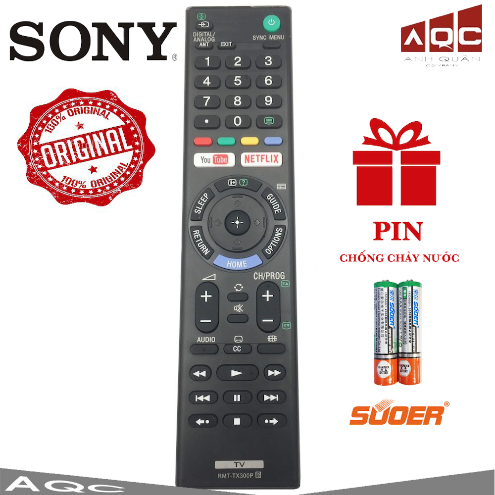 Điều khiển TV Sony Smart đa năng TX300P TẶNG PIN Loại Đẹp Sử dụng cho tất cả các dòng TV SONY SMART 5