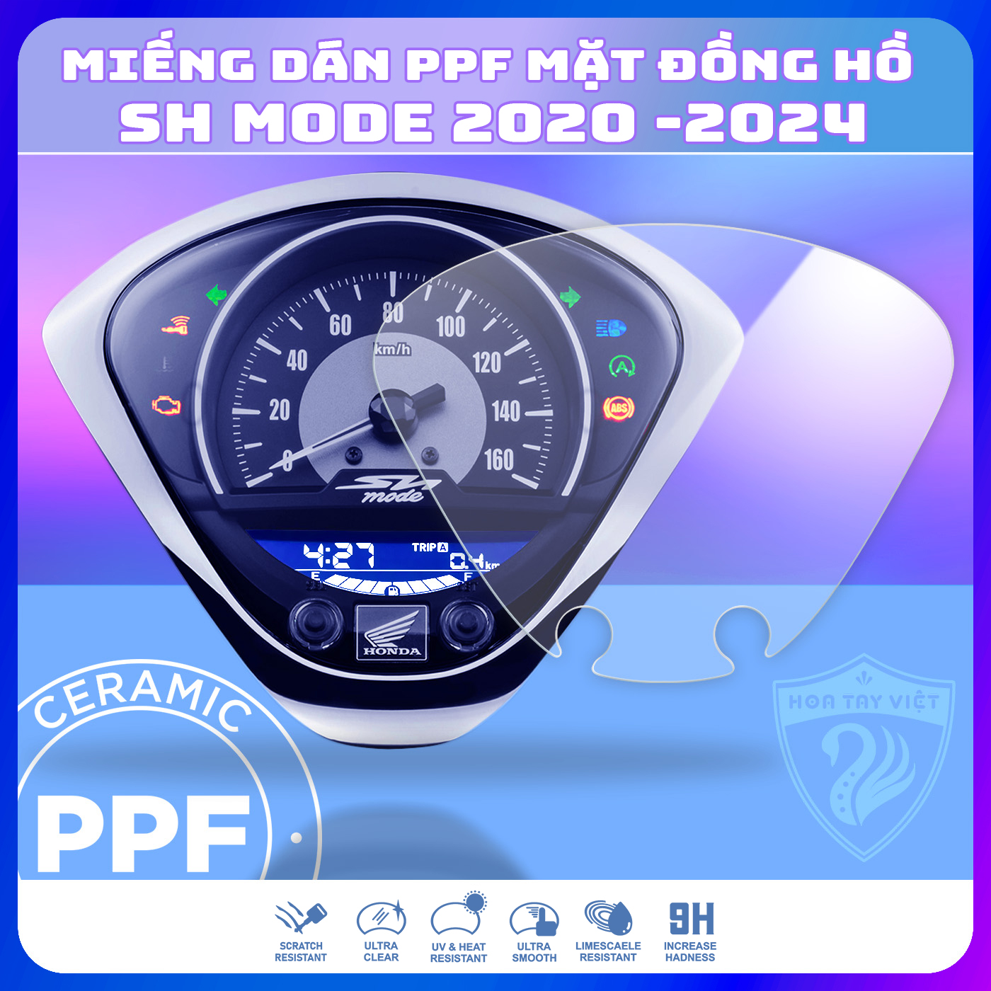 Ppf sh mode bảo vệ mặt đồng hồ xe sh mode ppf chống trầy mặt đồng hồ xe sh mode