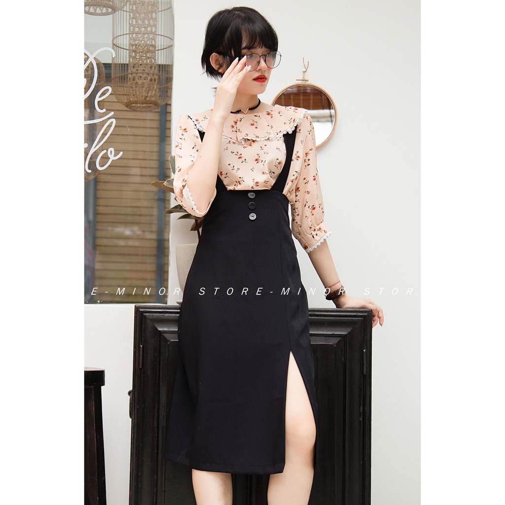 Chân váy yếm [minor dinamica skirt-overralls]