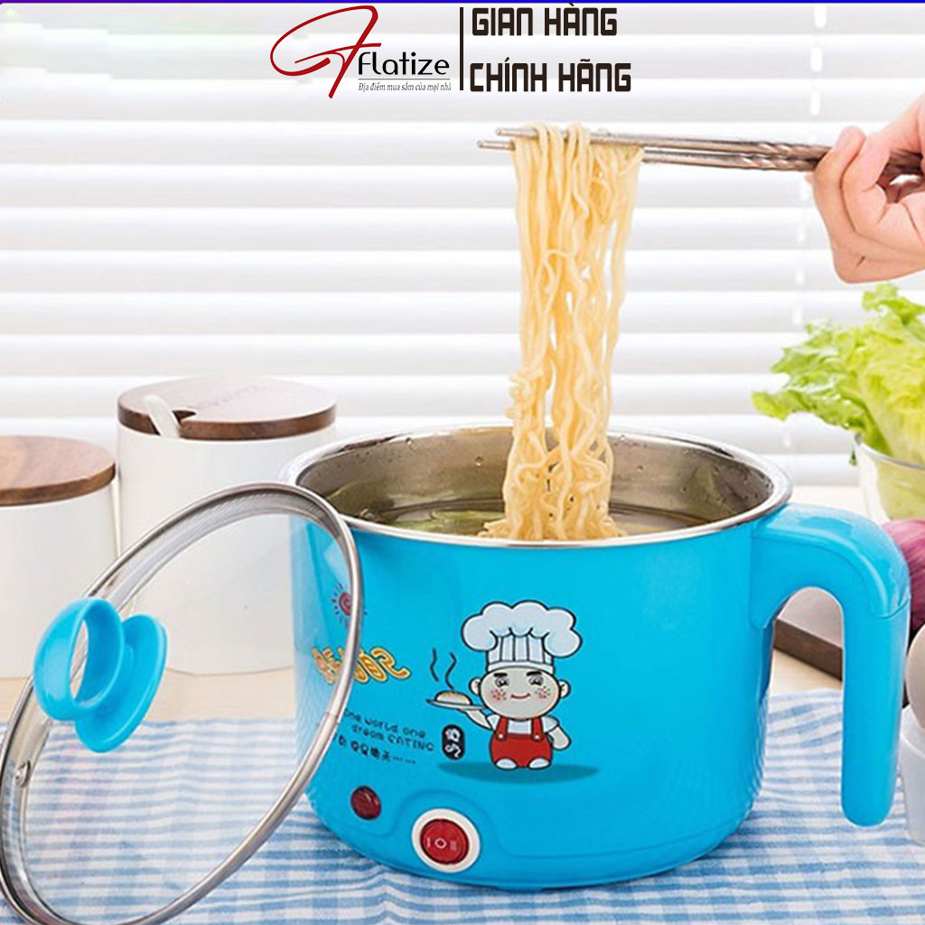 Nồi lẩu điện mini, ca nấu mì, nồi nấu lẩu mini tiện dụng, nồi nấu mini, ca điện mini - FLATIZE