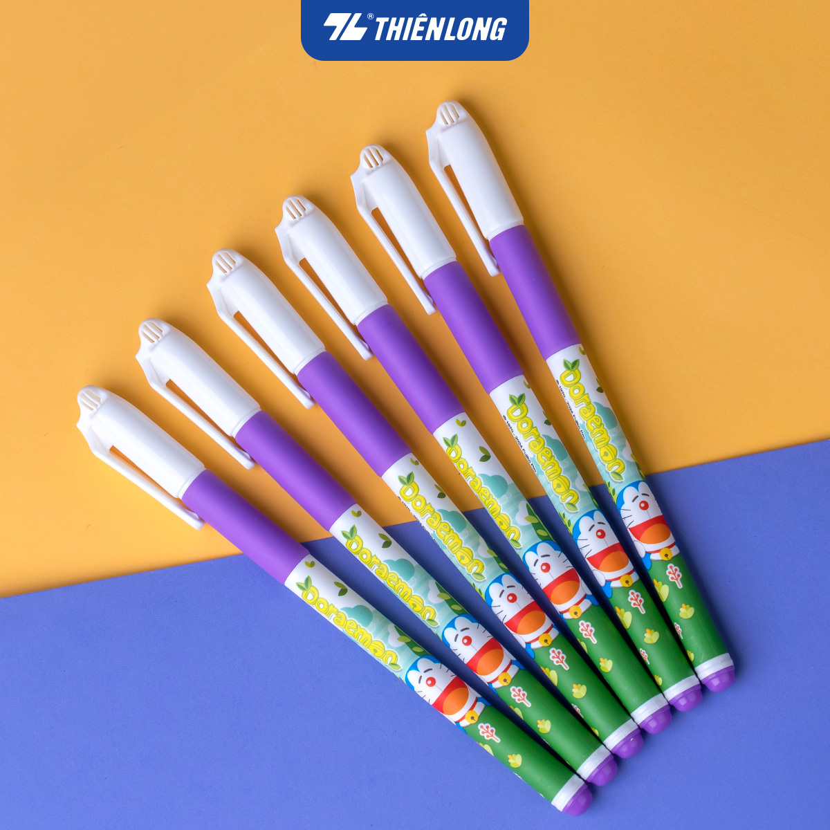  Combo 5 10 20 Bút Gel Thiên Long Doraemon GEL-012 DO Nature - Mực tím - Phiên bản 2025 không hộp 