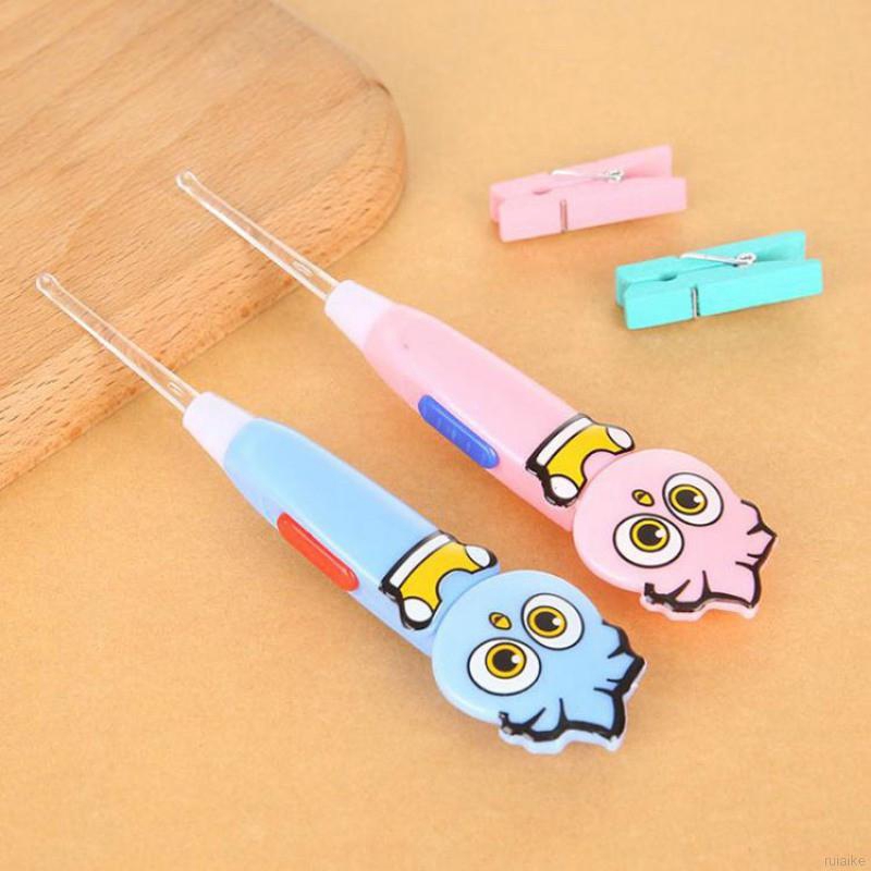 Dụng cụ lấy ráy tai có đèn hình thú dễ thương - Dụng cụ lấy ráy tai có đen phát sáng cho bé