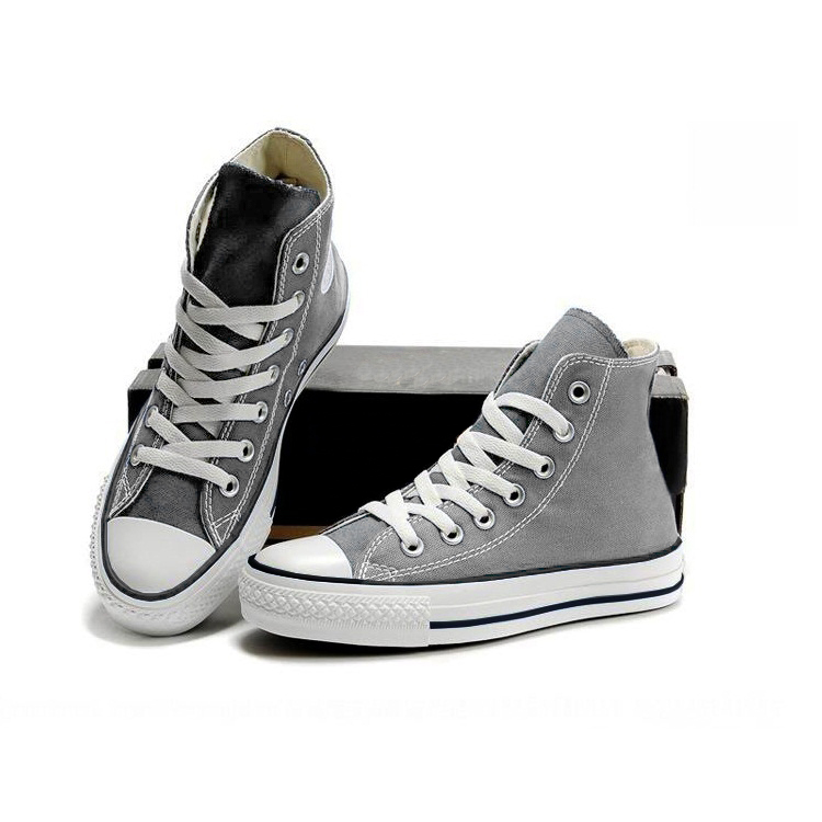 Giày sneaker cổ cao cvs nam màuxám nhạt