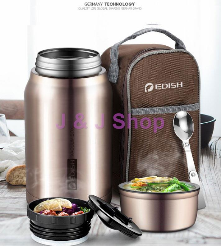 Bình ủ cháo bình giữ nhiệt Edish thương hiệu Đức inox 316 cao cấp 800ml